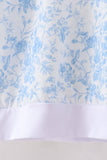 Blue floral print mom&me pants set