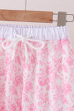 Pink floral print mom&me pants set