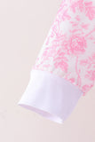 Pink floral print mom&me pants set