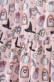 Pink Spooky print ruffle tiered mom dress