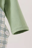 Sage plaid 2pc romper set