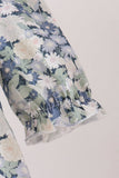 Vintage Floral Smocked Ruffle Dress