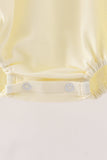 Beige goose embroidery ruffle bubble