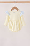 Beige goose embroidery ruffle bubble