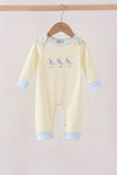 Beige goose embroidery romper