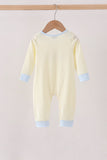 Beige goose embroidery romper