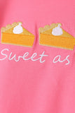 Pink sweet as pie embroidery ruffle bloomer set