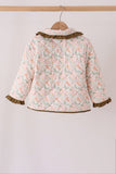 Sage floral ruffle jacket