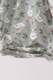 Grey goose applique ruffle bubble