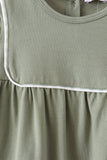 Green Solid Romper