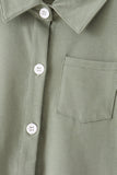 Green Pocket Button Down Shirt