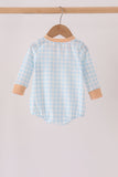 Pumpkin Pie Embroidery Gingham Bubble