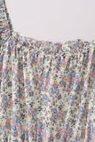 Blue floral smocked mom dress
