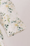Sage floral smocked ruffle dress