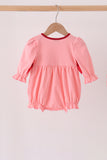 Pink turkey smocked bow bubble
