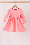 Pink turkey embroidery dress