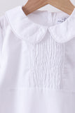 Peter pan collar shorts set