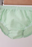 Red stripe watermelon embroidery seersucker bloomer set