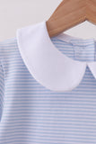 Blue School Applique Dress