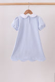 Blue School Applique Dress