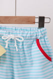 Yellow Apple Embroidery Pocket Set
