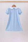 Blue Apple Smocked Dress