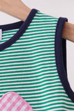 Green Ball Applique Dress