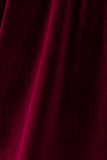 Maroon velvet ruffle dress