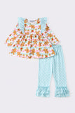 Blue gingerbread christmas girl set