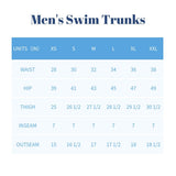 Fish print men swim trunks