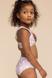 Moon print 2pc girl swimsuit (size run small, go up 1-2 sizes)