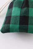 Red Green Black check gift bag