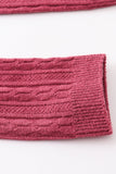 Rose knit knee high sock