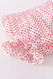 Red dot christmas tree smocked baby set